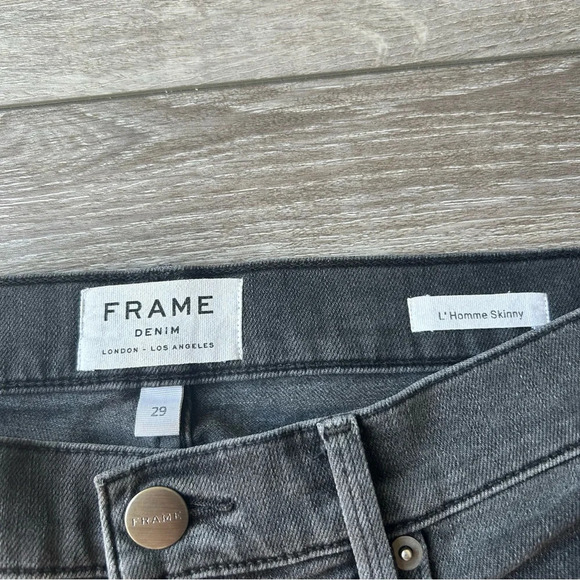 Frame L'HOMME SKINNY JEAN in Black Wash - Picture 4 of 12